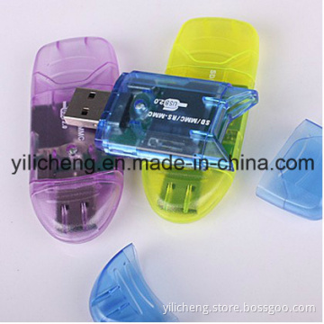 SDHC Card Reader, USB SD Card Reader Orange, Purple, Clear Available Without LED Light